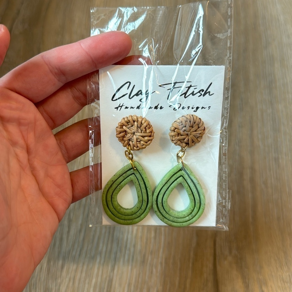 NWT- clay fetish handmade earrings
